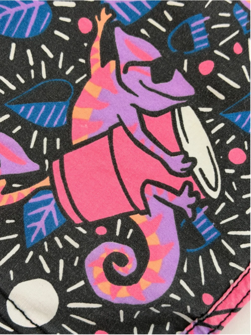 Party Pants Men’s Iguana Swim Trunks Pink Purple Beer Pong Cup Print